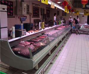 拉薩鮮肉柜案例無縫拼接外機(jī)款