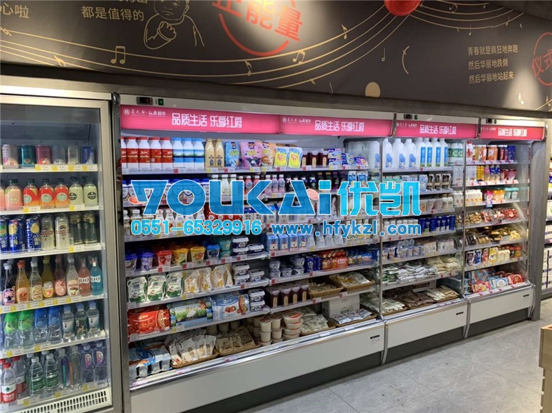 蘇州便利店風(fēng)幕柜案例