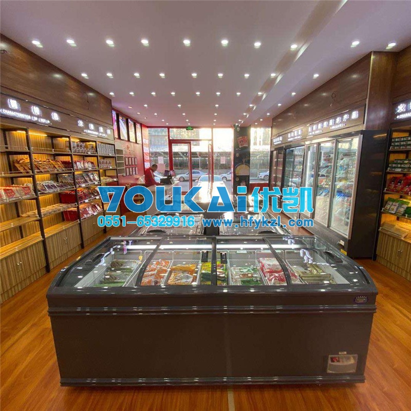 合肥火鍋食材冷藏柜，合肥火鍋材料超市冷凍保鮮柜案例